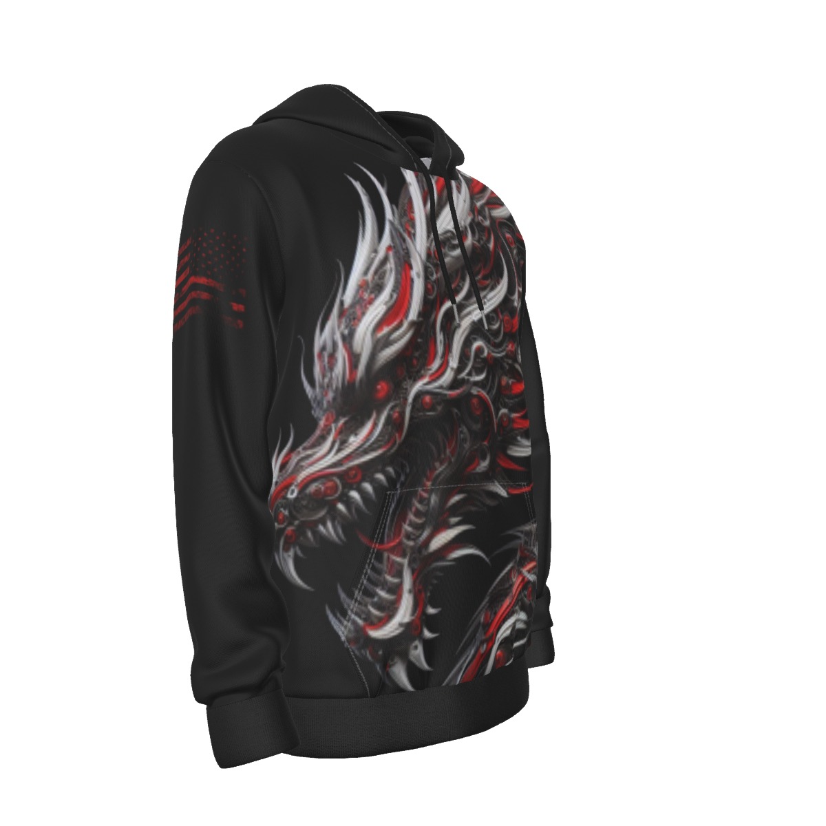 Dragon hoodie black - Image 2