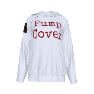 Pump Cover hoodie red/white text