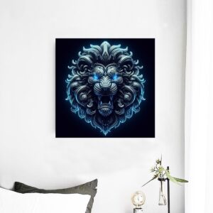 Lion wall mural