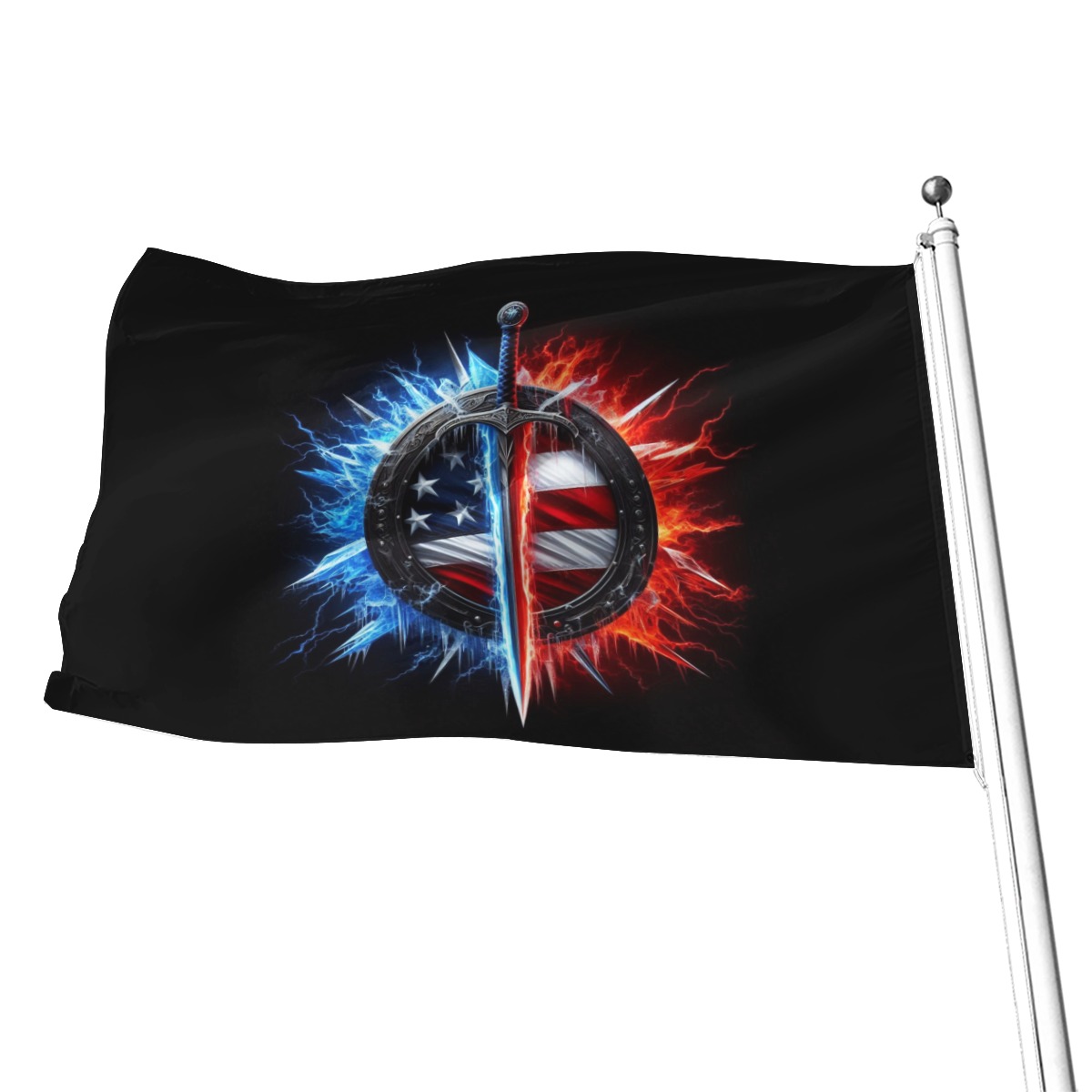 Spartan Patriotic Flag - Image 2
