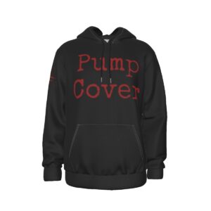 Pump Cover hoodie (red text)