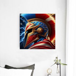 Spartan Patriotic wall mural