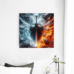Fire & Ice Sword mural