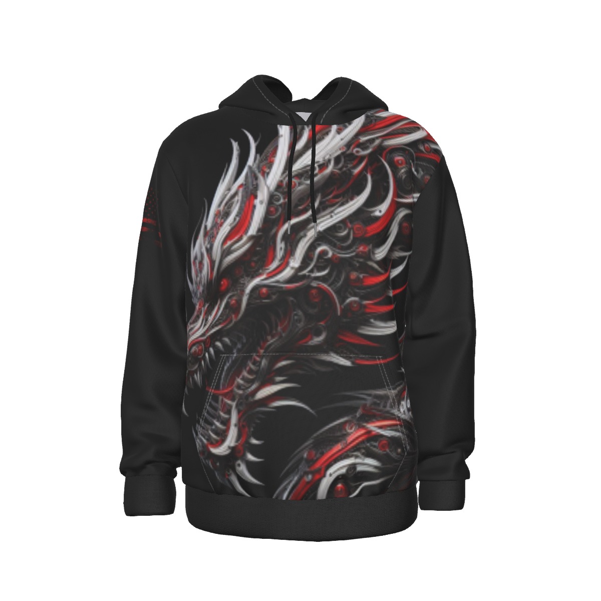 Dragon hoodie black - Image 4
