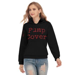 Pump Cover Hoodie Black w/red text